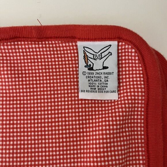 Vintage Jack Rabbit Creations Farm Animals Baby Blanket Cow Sheep Pig 1999 - Picture 8 of 10